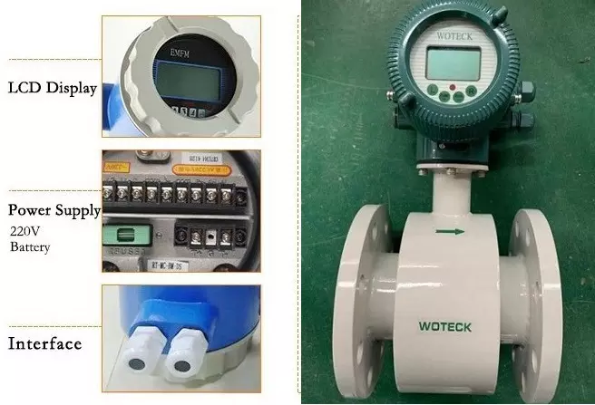 Cấu tạo đồng hồ đo nước điện từ woteck Đài Loan