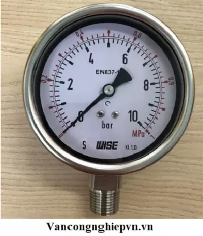 Đồng hồ đo áp suất Wise mặt không dầu