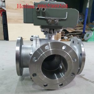 Van bi 3 ngã điều khiển điện lắp bích